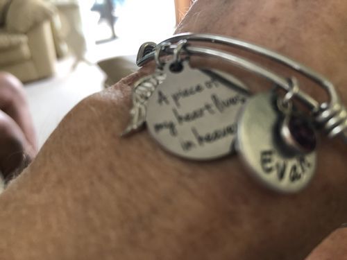 Customer photo review of "Piece Of My Heart" Memorial Bracelet