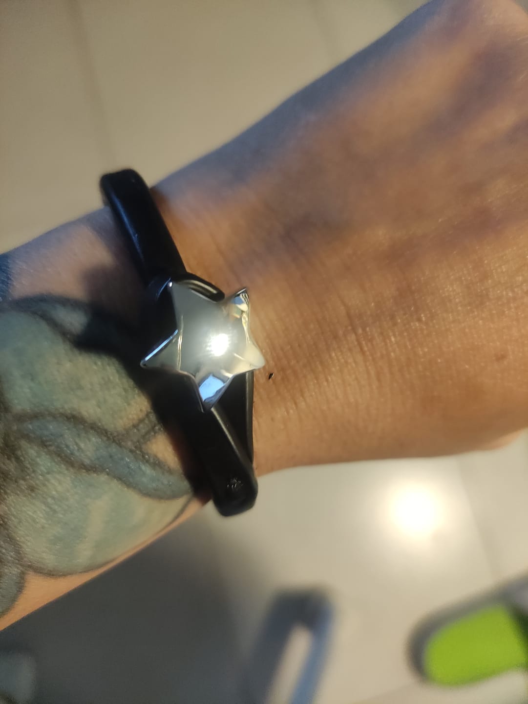 Customer photo review of Bracciale Pelle Stella Mia Palladio Tulsi