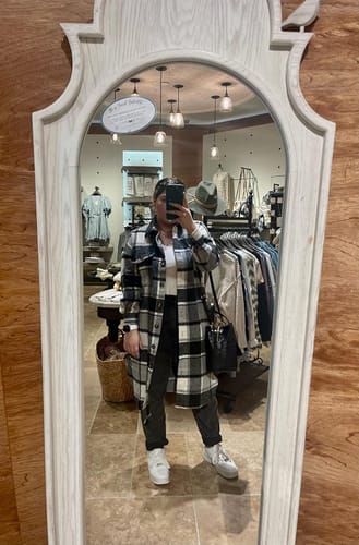 Customer photo review of Plaid Chic Coat