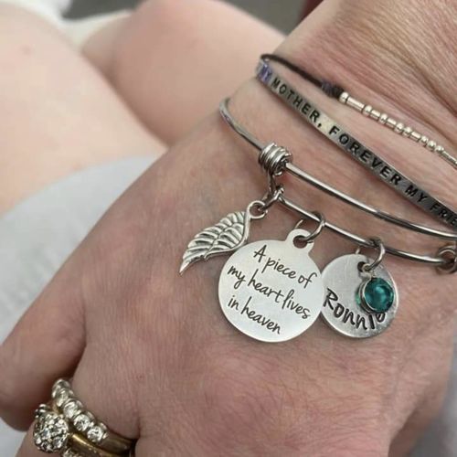 Customer photo review of "Piece Of My Heart" Memorial Bracelet