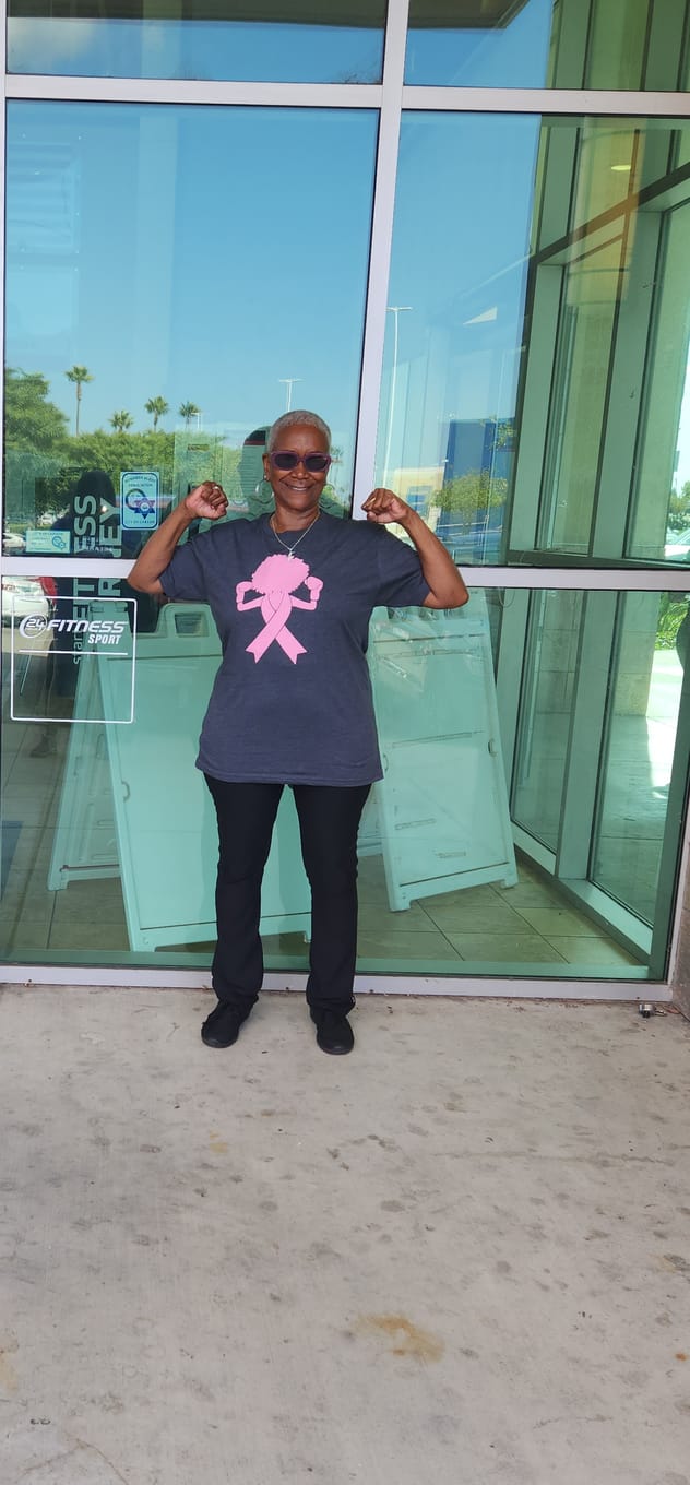 Customer photo review of Afro Pink Ribbon