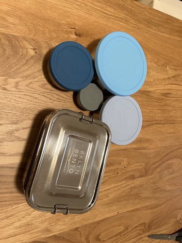Customer photo review of Bklyn Bento Stainless Steel 4 Piece Set Lunch Box, Food Containers with Leakproof Lids