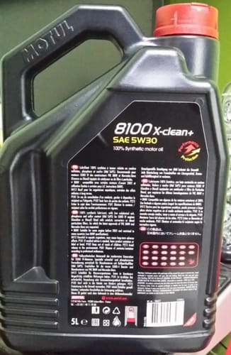 Customer photo review of Motul 8100 X-Clean 5W30 Efe 5L