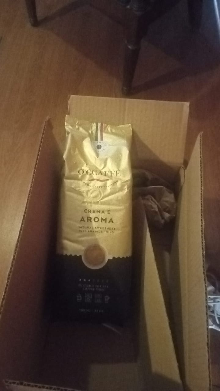 Customer photo review of Occaffe Grano Crema E Aroma 100% Arabica 1kg