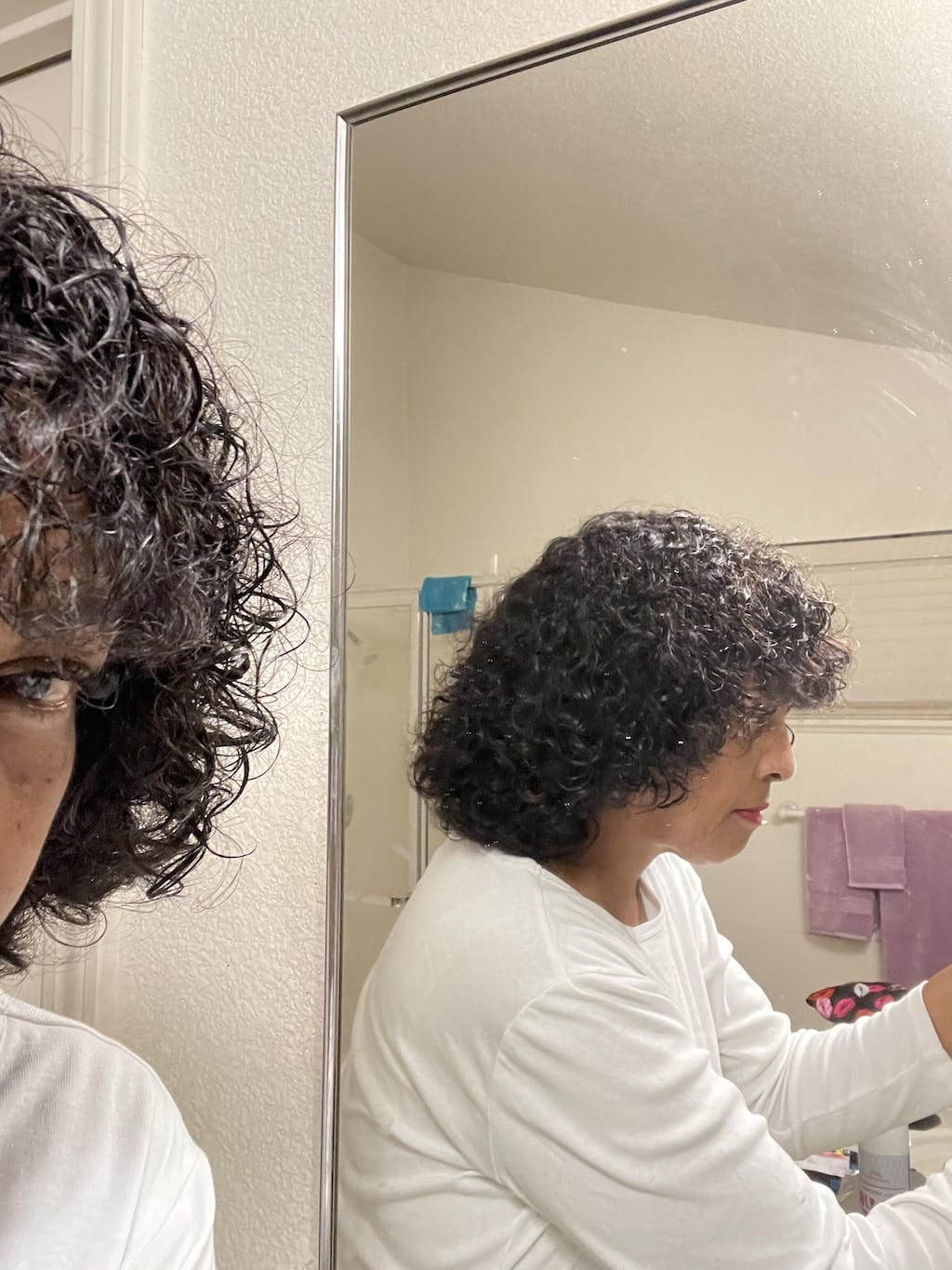 Customer photo review of Luvwin Water Wave Short Bang Wig No Lace Beginner Friendly 100% Human Hair