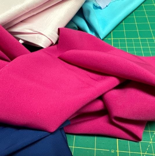 Customer photo review of Fuchsia Stretch Crepe