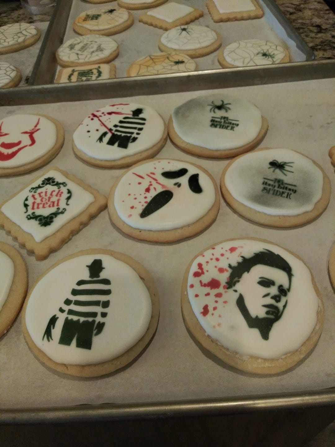 Customer photo review of Killer Halloween Cookie Stencil Set