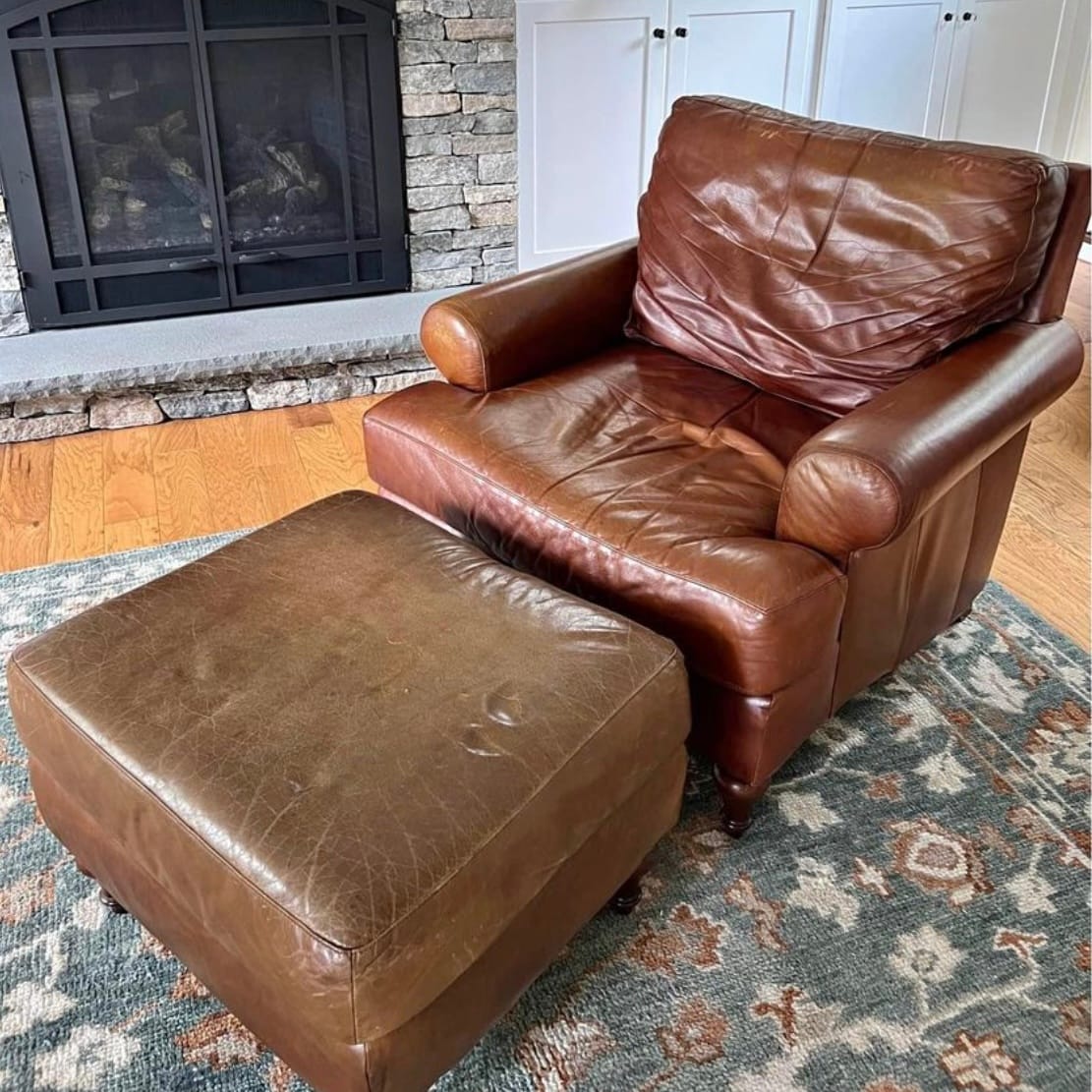 Customer photo review of Clyde’s Leather Recoloring Balm