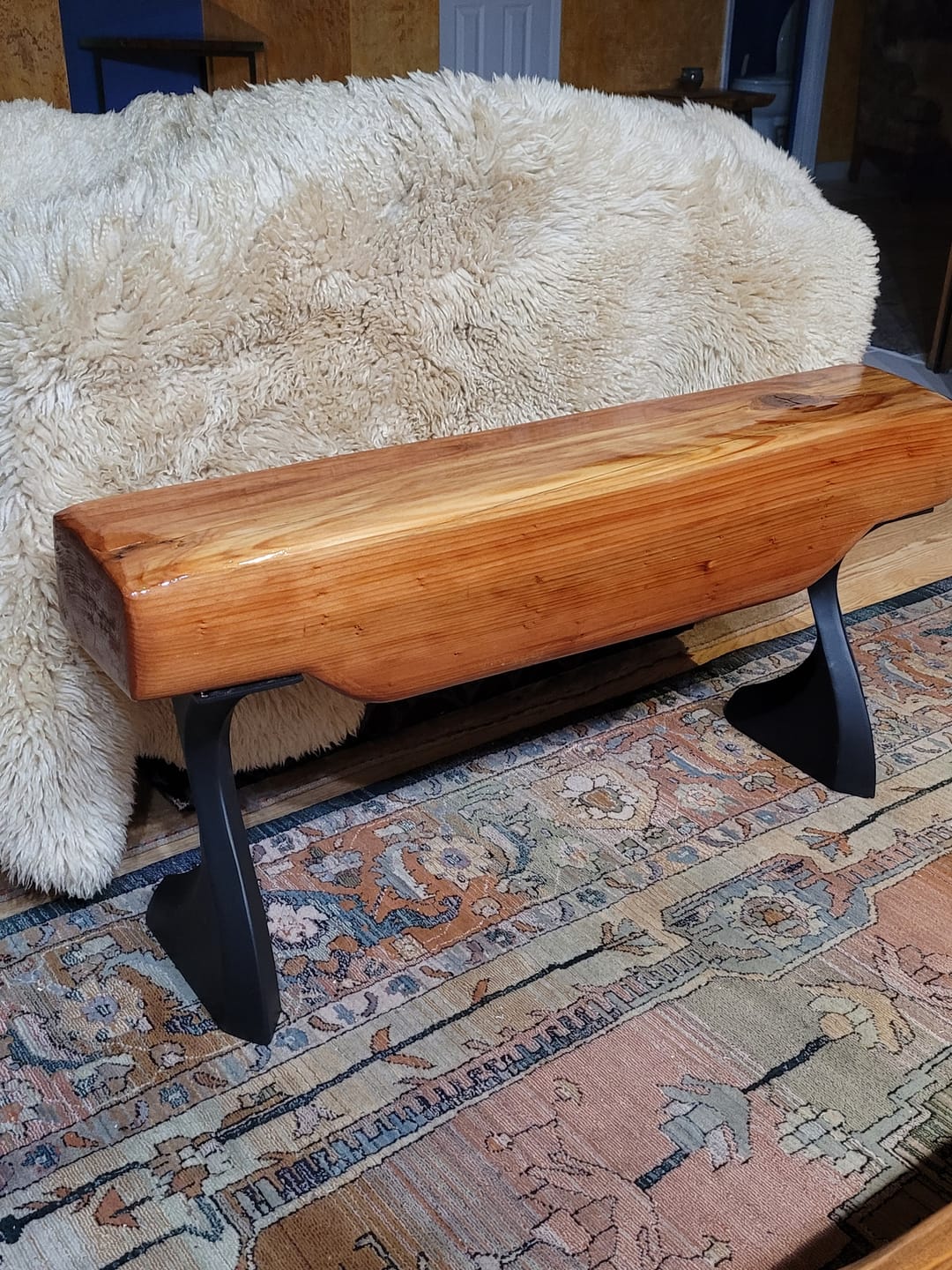 Customer photo review of Metal Bench Legs - 122 Botas - 16H inch