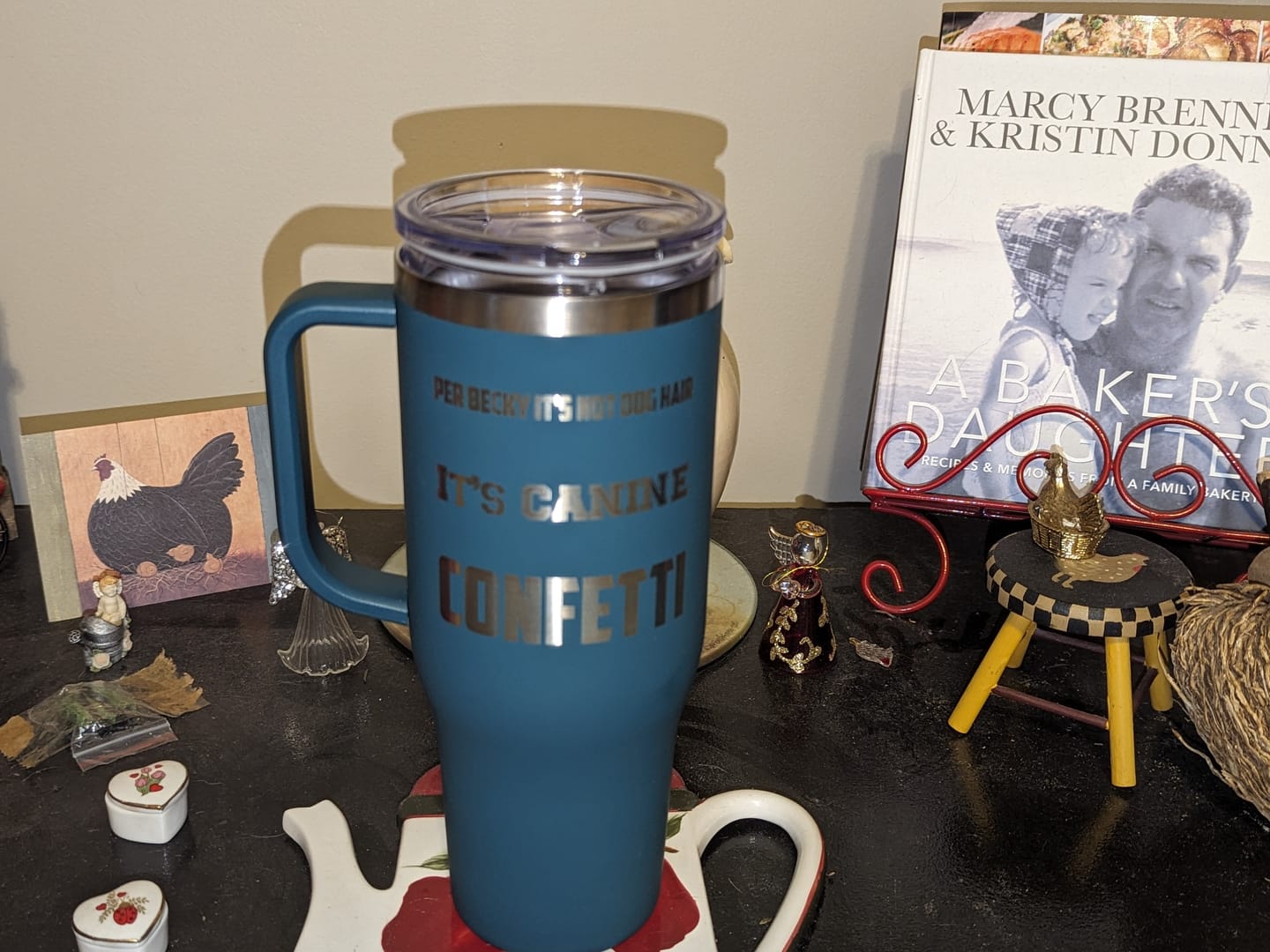 Customer photo review of NEW 40oz Personalized Laser Engraved Tumbler with Names or Custom Text
