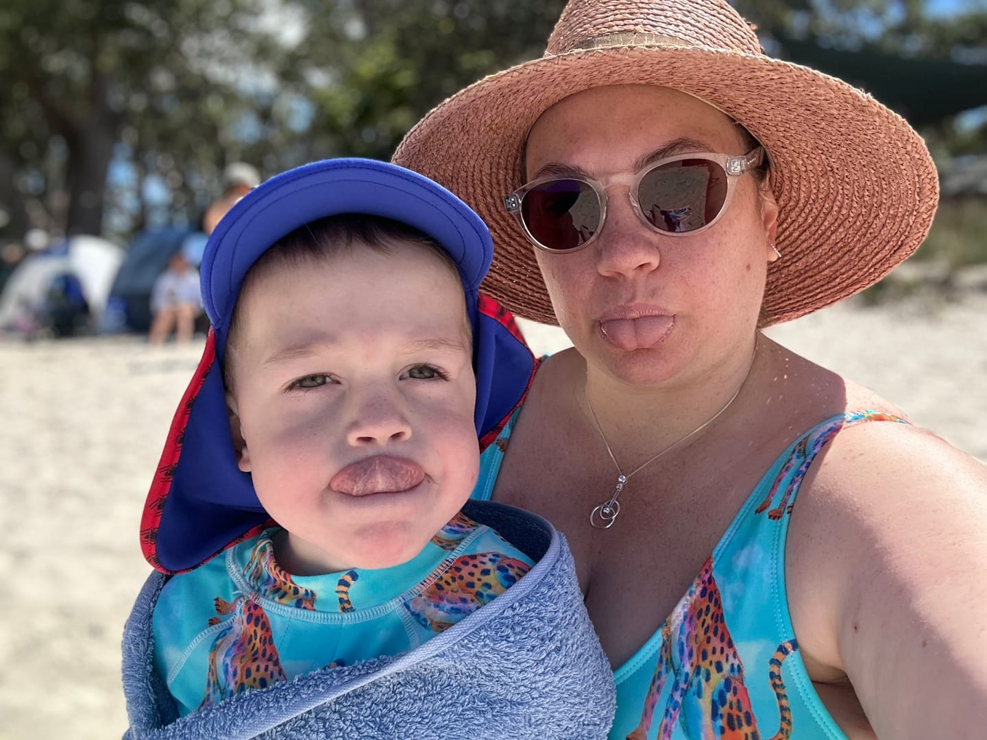 Customer photo review of Shimmering Cheetah Kids' Rash Top