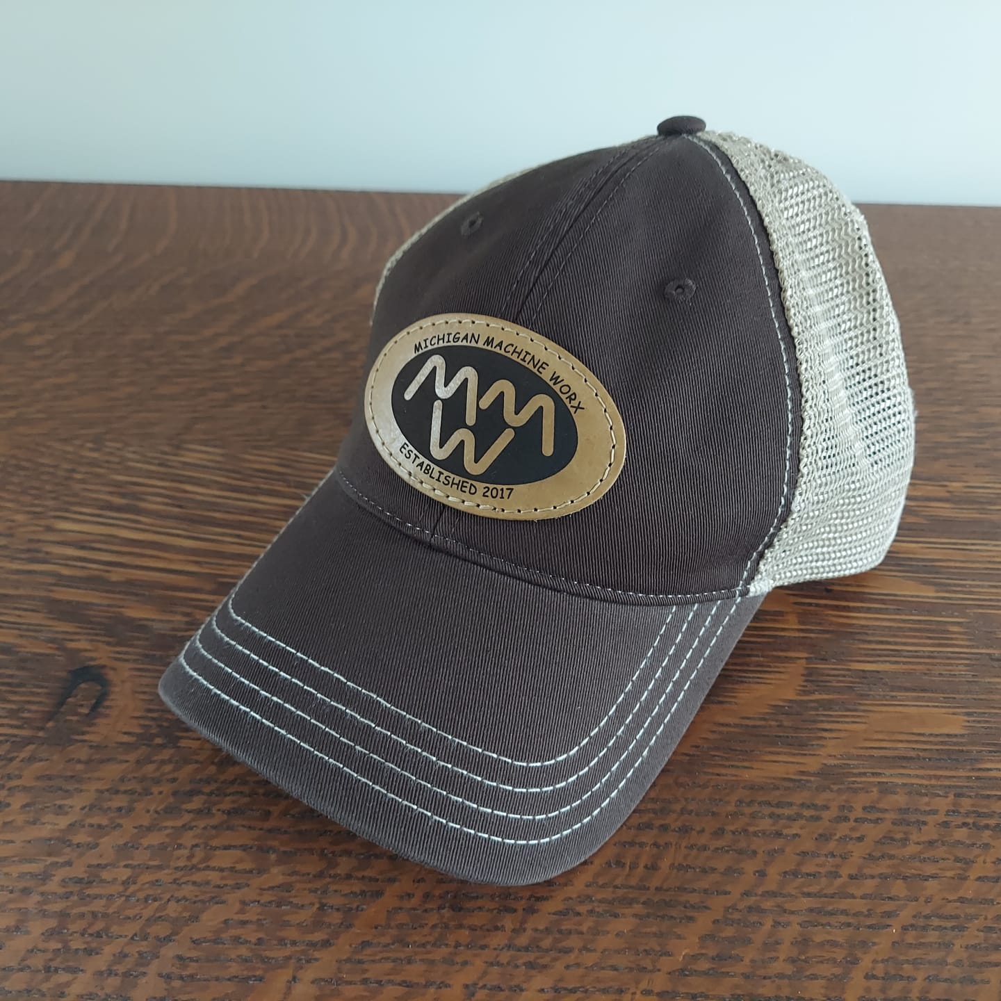 Customer photo review of Richardson 111 Unstructured Leather Patch Hat