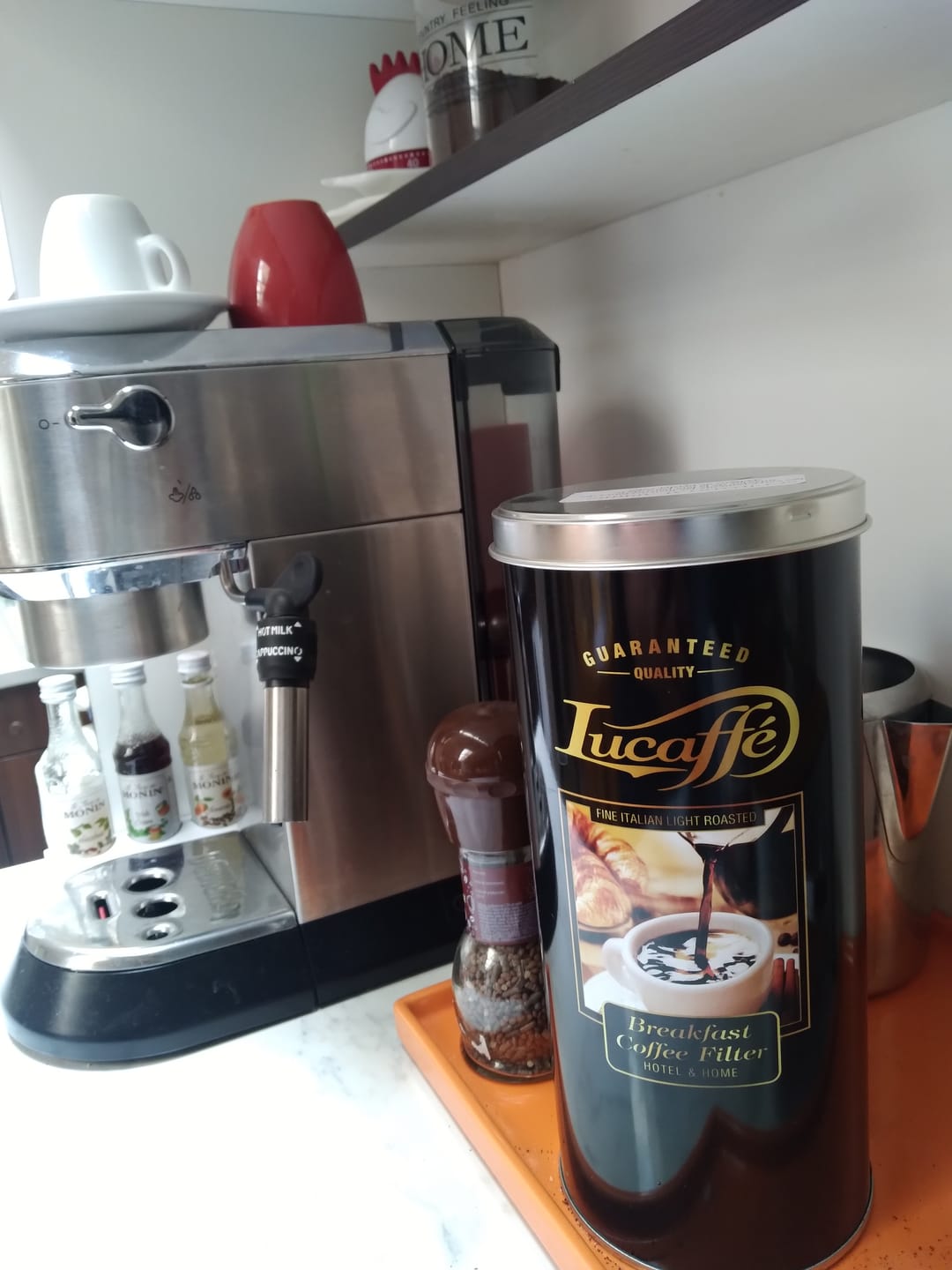 Customer photo review of Lucaffe Breakfast Coffee filter 500 grs Grano Molido