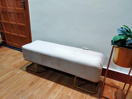 Customer photo review of Luxury Wooden stool 3 Seater With Steel Stand -330