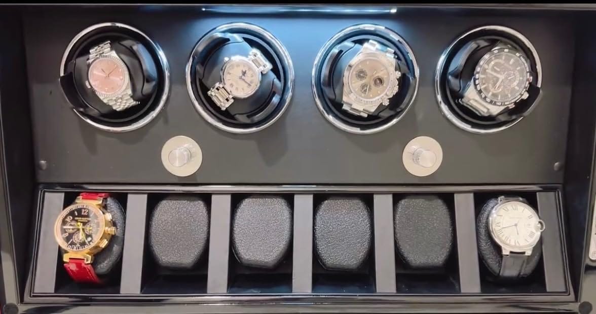 Customer photo review of Classic&Modern Watch Winder with Storage Organizer Case Quiet Mabuchi Motor