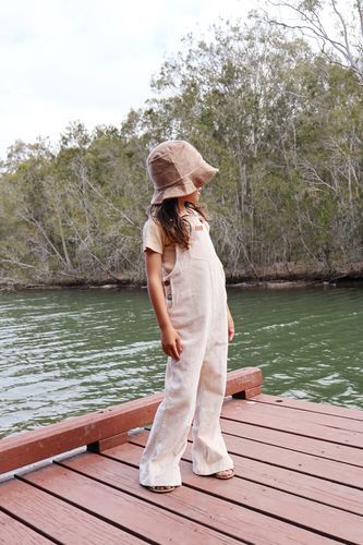 Customer photo review of Organic "Florie" Flare Overalls - Size 3-6