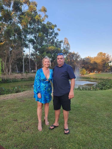 Customer photo review of Kora Satin Mini Dress - Green/Blue Print *[EXCLUSIVE]