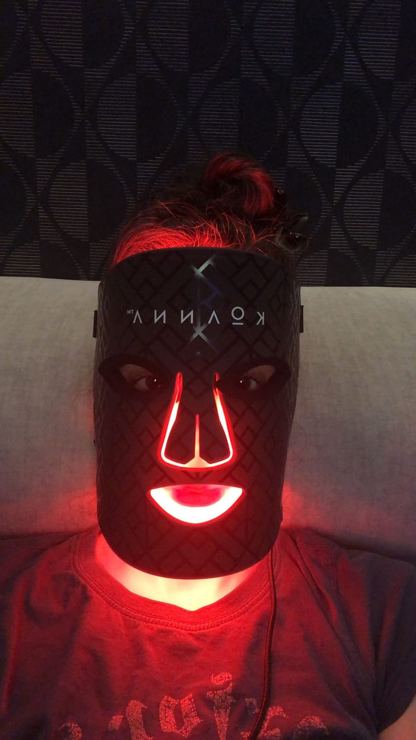 Customer photo review of LED Light Therapy Mask