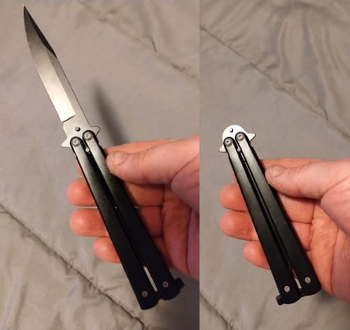 Customer photo review of IKONIC Tactical Balisong Butterfly Knife NEW