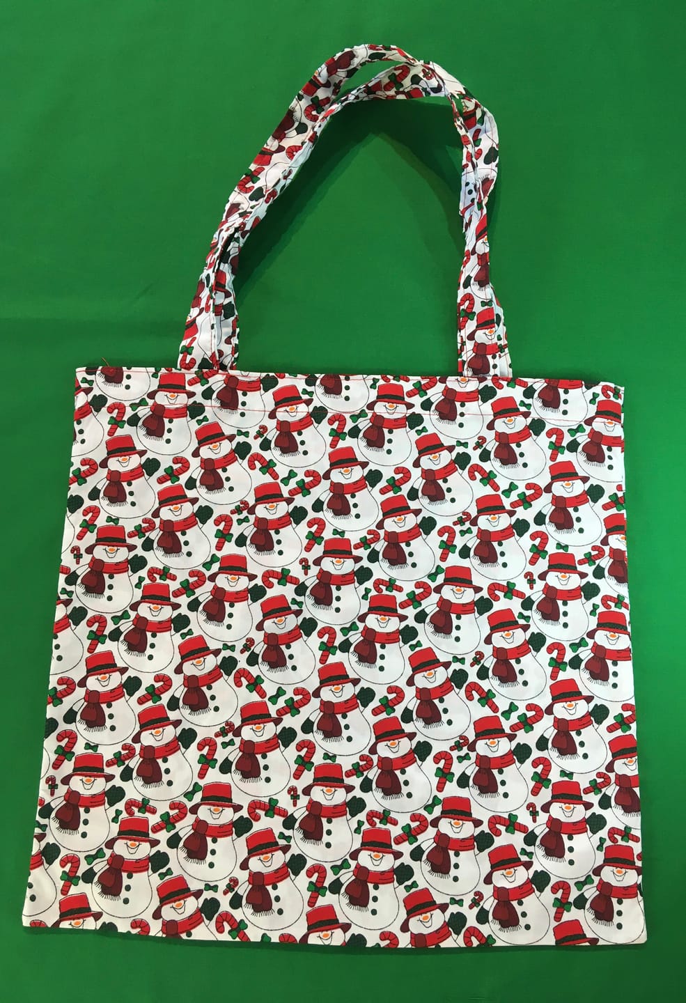 Customer photo review of Christmas Ornaments on Silver Polycotton Fabric