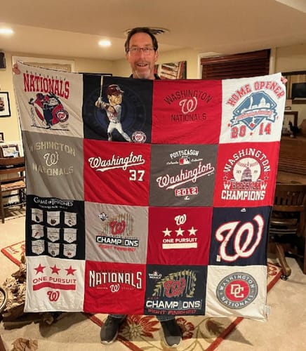 T-shirt quilt featuring washington nationals by William from VA