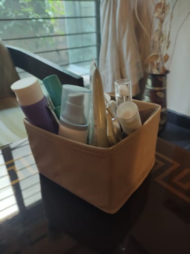 Customer photo review of Qoolish Pack of 6 Beige Drawer Organiser set : Tidy up Your Space