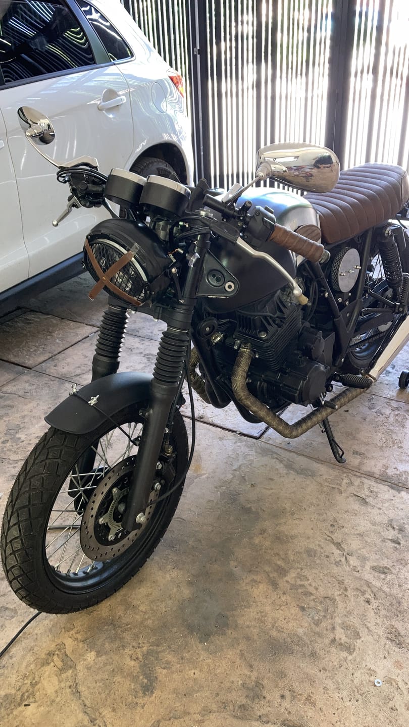 Customer photo review of tank pads mini leather classic stripes