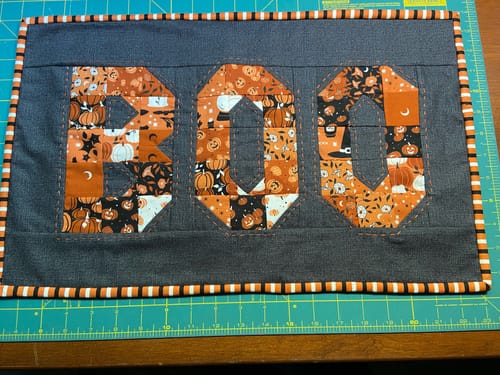 Customer photo review of Boo Pillow Kit - Moon Backing