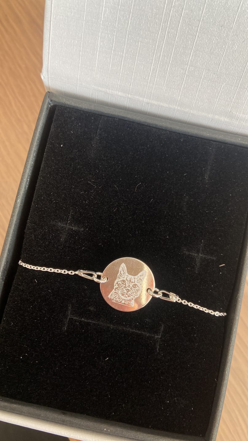 Customer photo review of MONA MARIA ARMBAND MIT FOTO IN SILBER