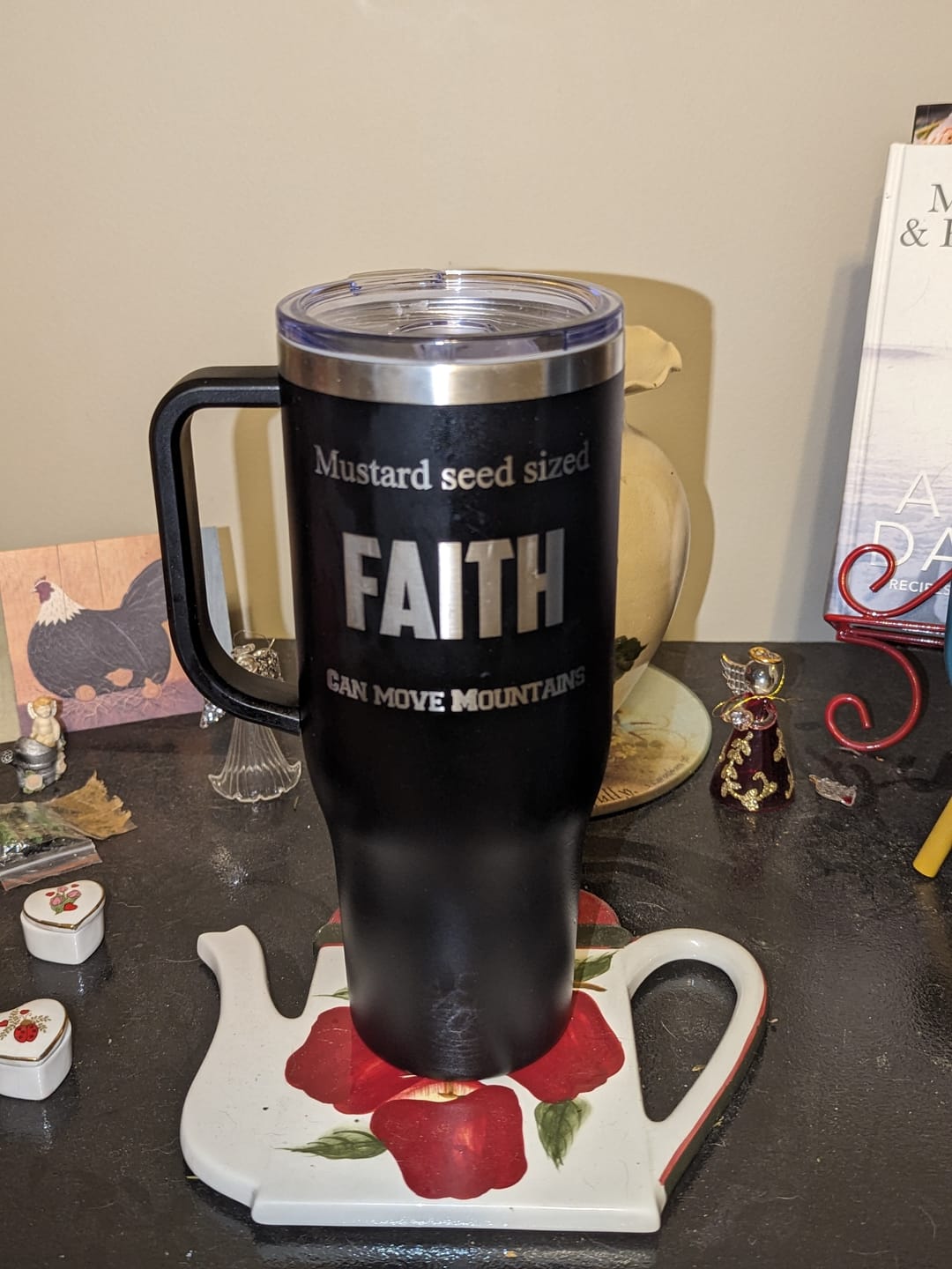Customer photo review of NEW 40oz Personalized Laser Engraved Tumbler with Names or Custom Text