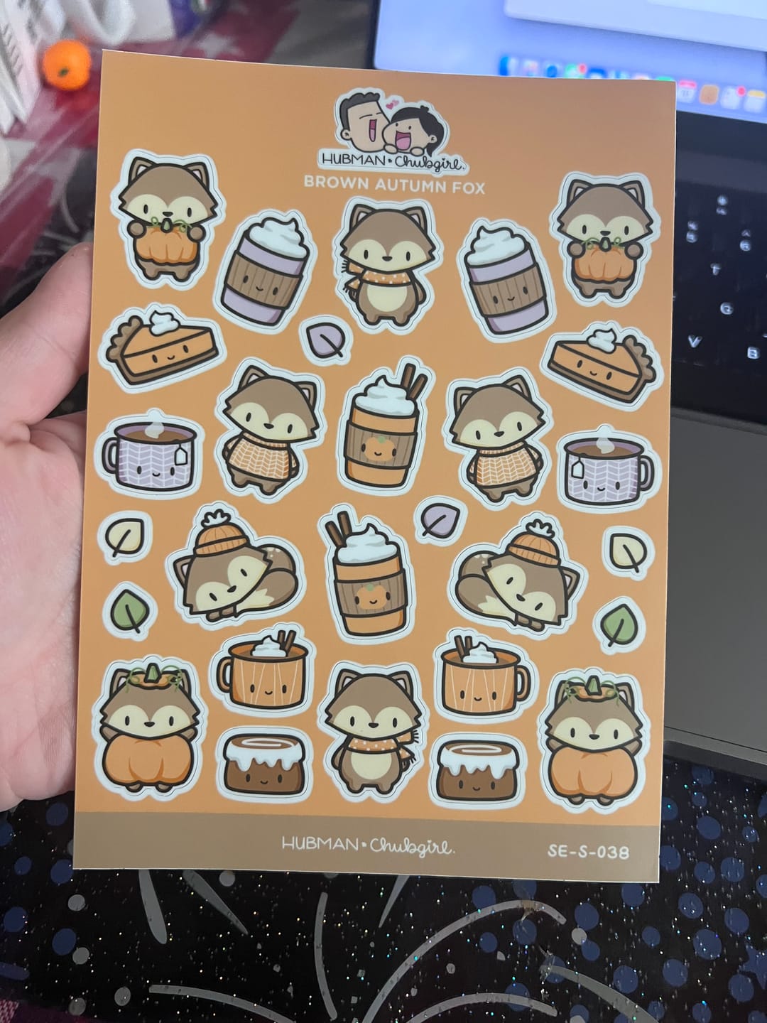Customer photo review of Brown Fox Sticker Sheet
