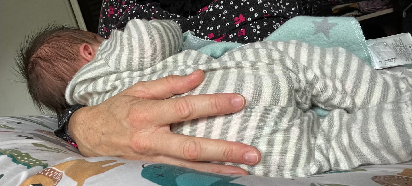 Customer photo review of Footie Pajamas, Merino Wool, Dove