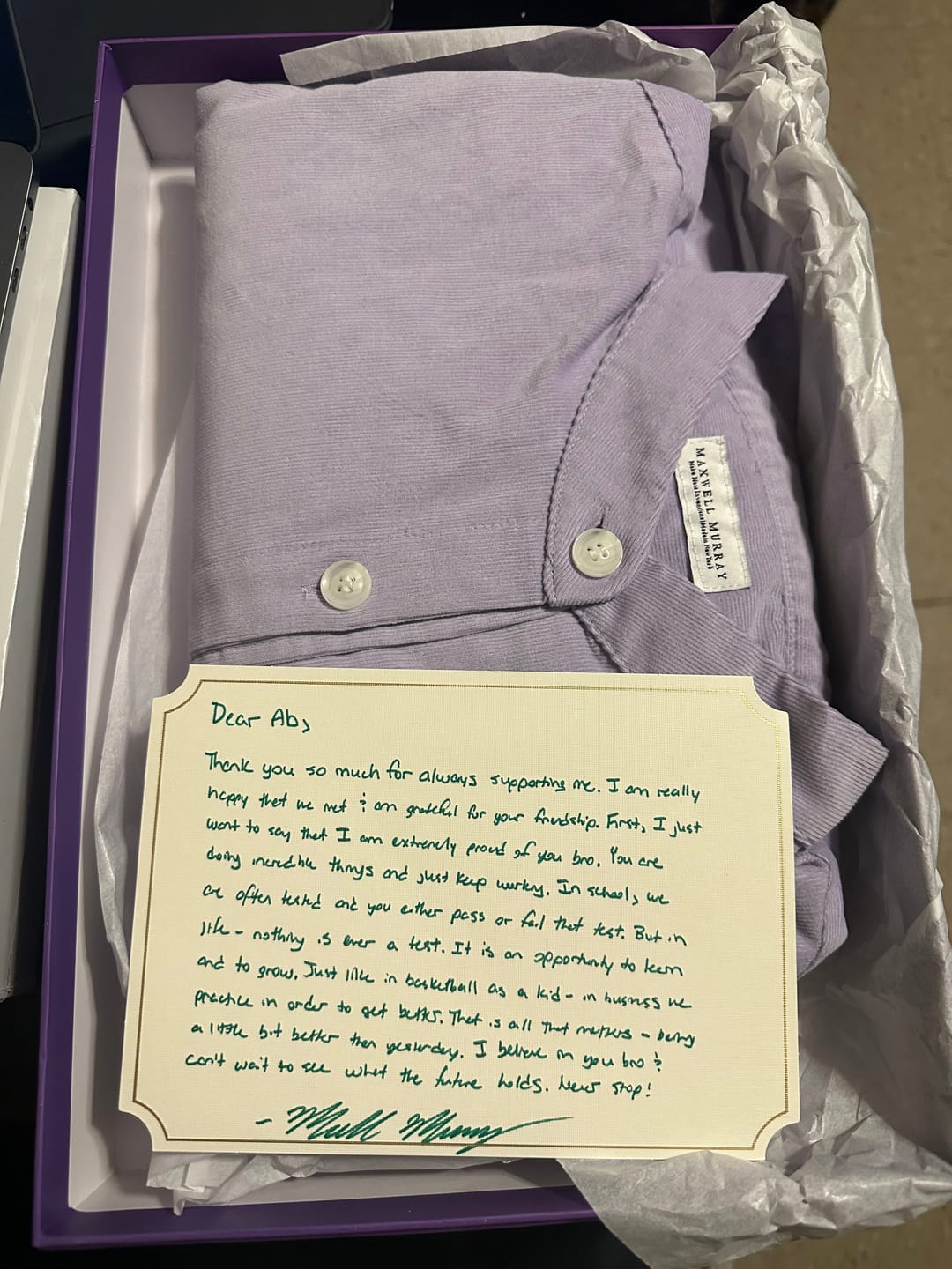 Customer photo review of Lavender Practice Shirt