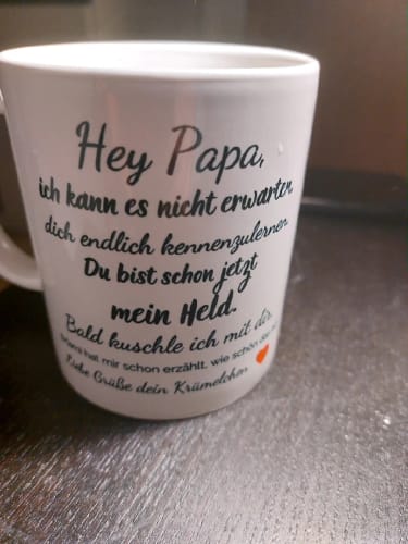 Customer photo review of Papa Tasse - Geschenk für werdende Väter - personalisierbar