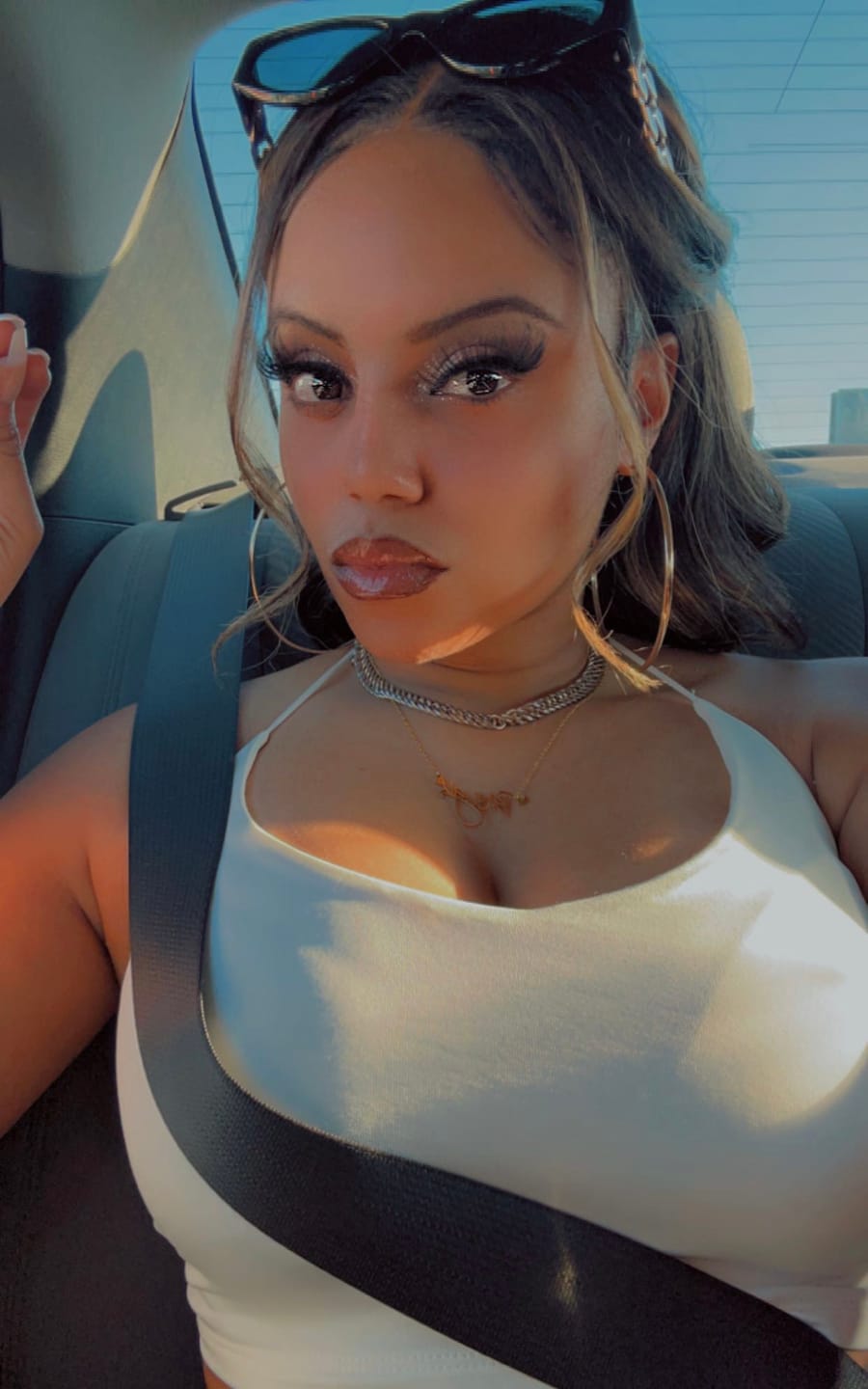 Customer photo review of Script Name Necklace