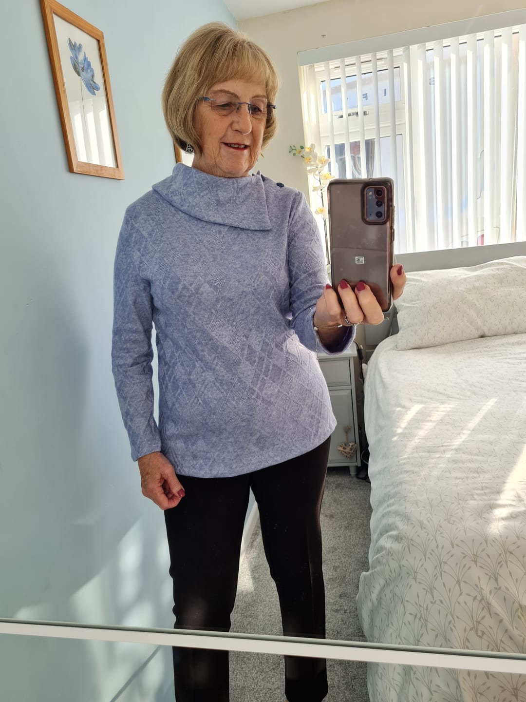 Customer photo review of Soft Melange Jacquard Knit Fabric