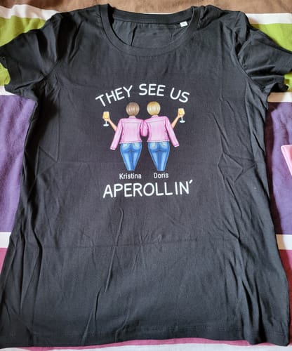 Customer photo review of APEROLLIN' - Personalisierbares Shirt Damen