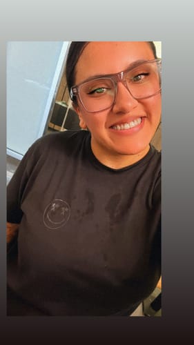 Customer photo review of Salty Savage Unisex "Palm Smile" Tee  | Black on Black