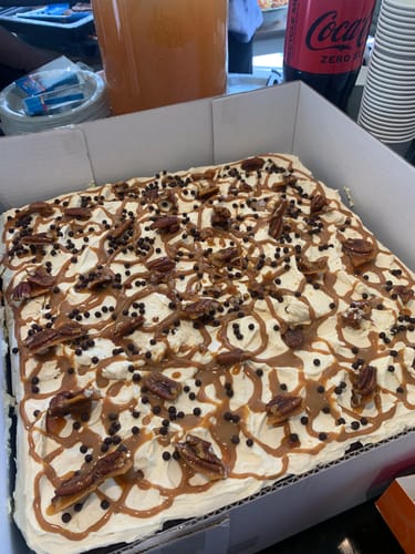 Customer photo review of BIG SLAB Cake