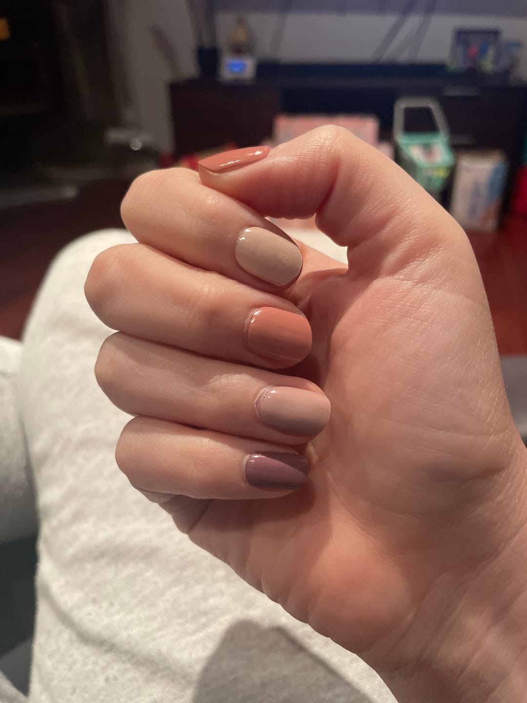 Customer photo review of Nude And Wine DIY Semicured Gel Nail Sticker Kit