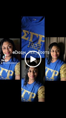 Customer video review of Sigma Gamma Rho- Glitter Sleeve Shirt