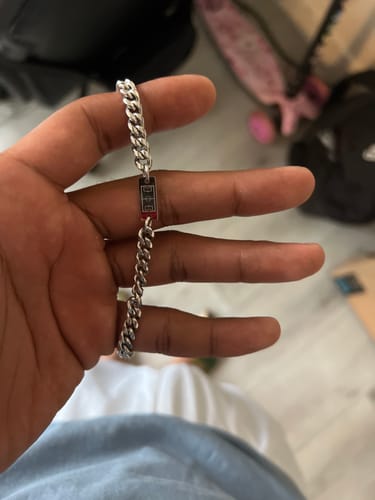 Customer photo review of CUBAN BRACELET (SILVER)