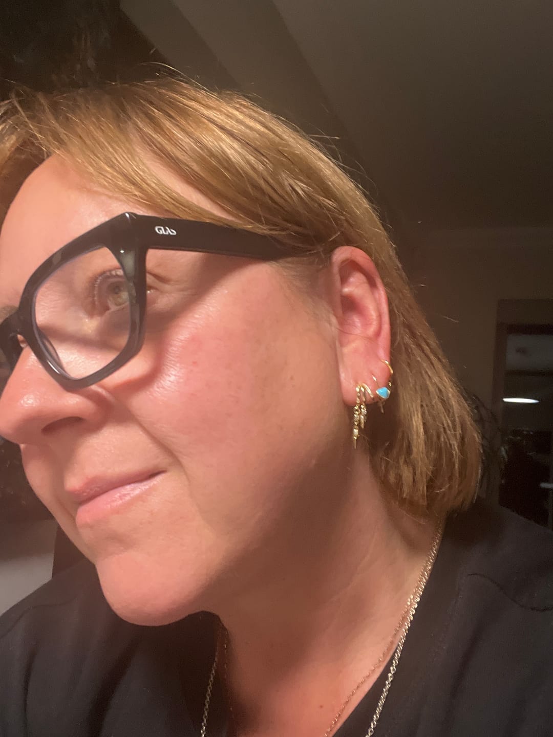 Customer photo review of Sienna Illusion Earrings
