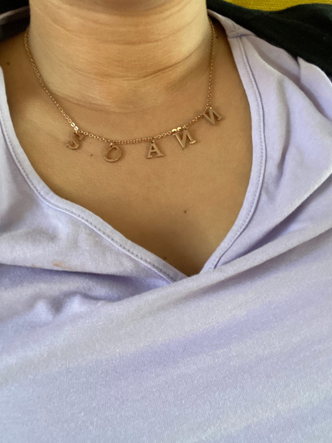 Customer photo review of Collier Personnalisable Initiales