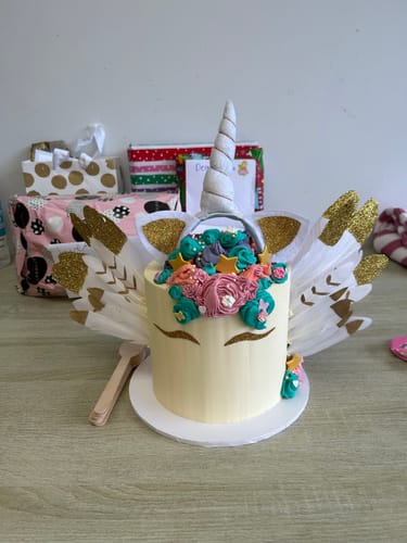 Customer photo review of Blank Canvas Cake