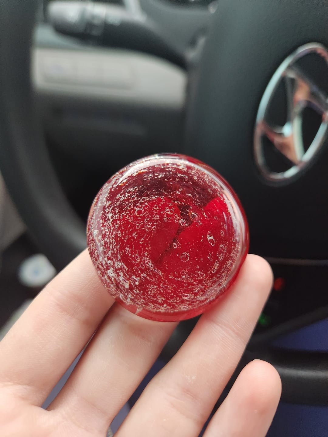 Customer photo review of Soul Stones with Infused Cremation Ashes