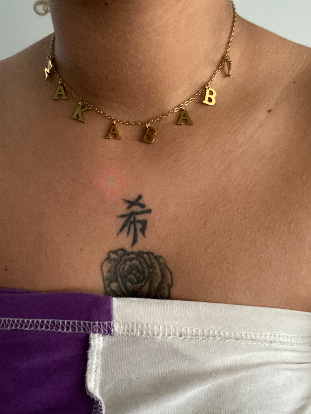 Customer photo review of Collier Personnalisable Initiales