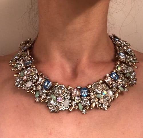 Customer photo review of ASHA Pastel Statement Necklace