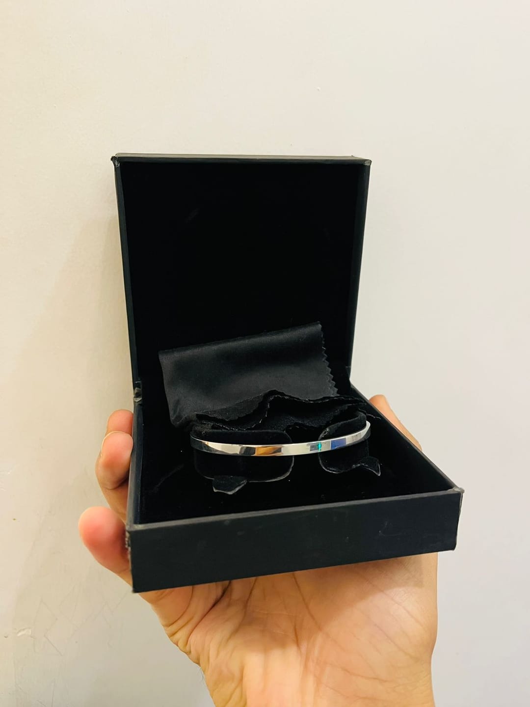 Customer photo review of Personalised Silver Bracelet