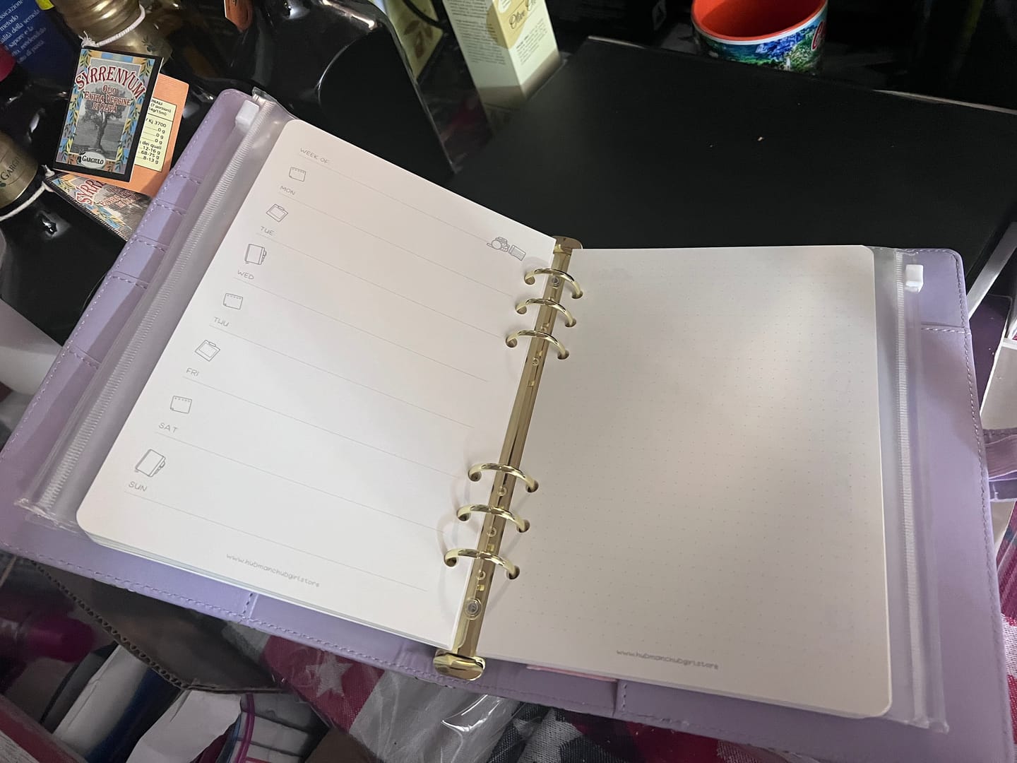 Customer photo review of Planner Inserts - Weekly Horizontal